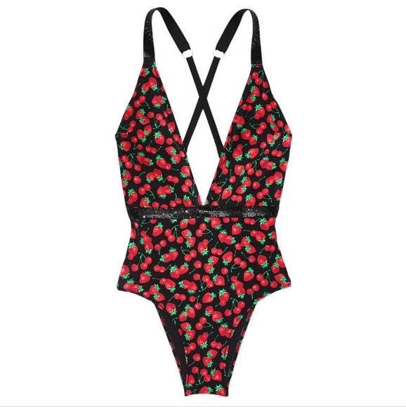 🍒NWT🍒 VS CHERRY BLING ONE PIECE - Picture 1 of 8